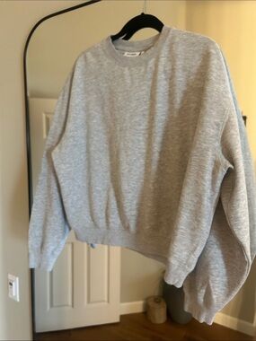 Weekday - Women's Heather Gray Crewneck Sweater oversized